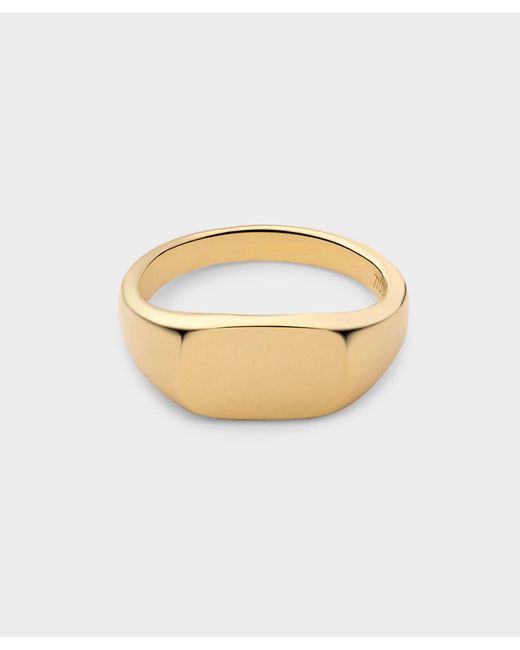 Miansai White Arden Ring In Gold Vermeil for men