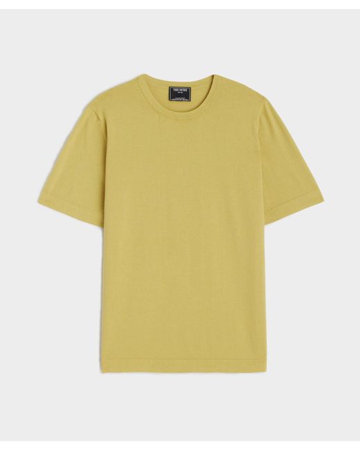 Todd Snyder Yellow Knit Sweater Tee for men