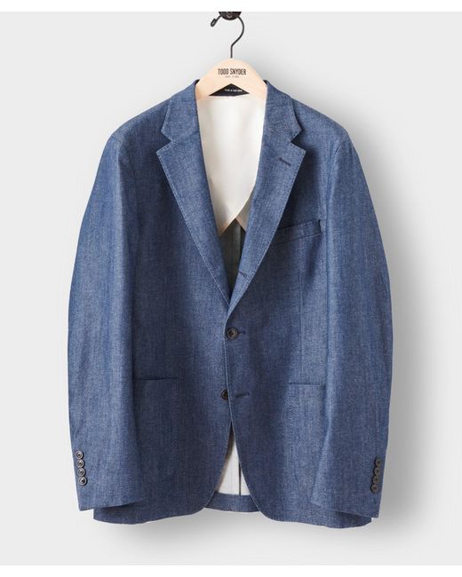 Todd Snyder Blue Italian Denim Madison Suit Jacket for men