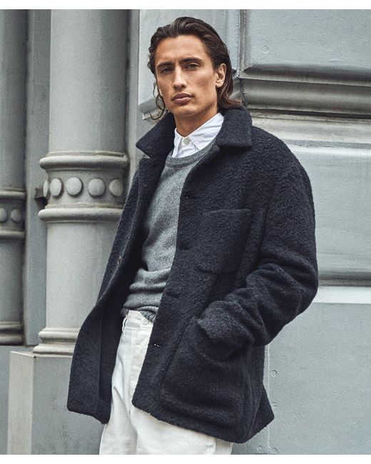 Todd Snyder Italian Cashmere Chore Coat in Black for Men | Lyst