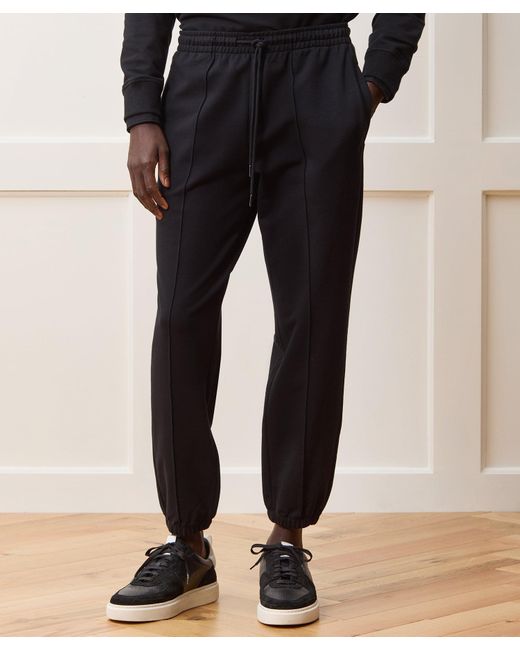 Todd Snyder Black Relaxed Travel Terry Pintuck Jogger for men