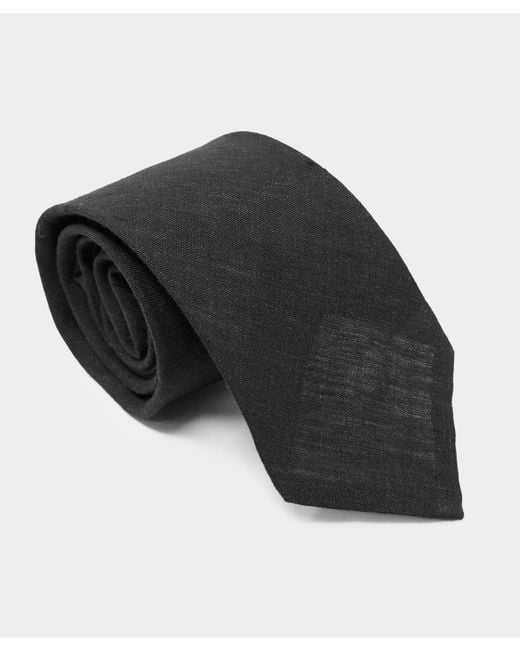 Todd Snyder Black Italian Linen Tie for men
