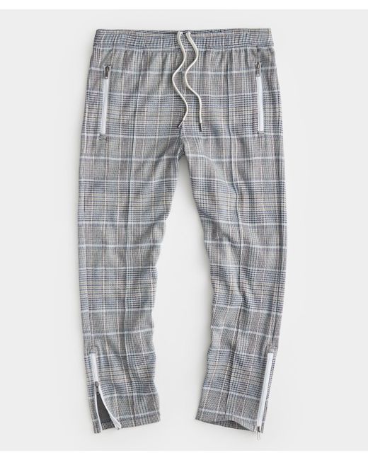 Todd Snyder Knit Glen Plaid Track Pant in Grey for Men Lyst UK