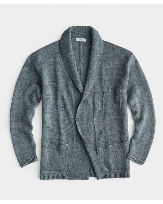 Inis Meáin Blue Inis Mein Relax Jacket In Oyster for men