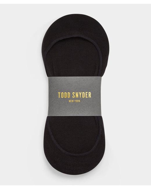 Todd Snyder Black No-show Sock, 3-pack for men