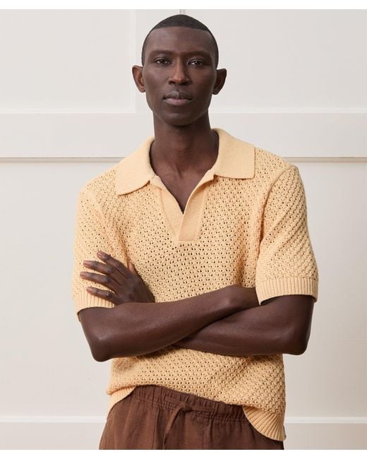 Sweater Polo Shirt Todd Snyder Knit Polo Silk-Cotton Tipped