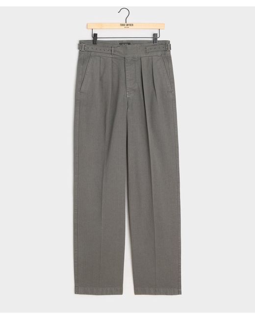 Todd Snyder Gray Italian Relaxed Gurkha Trouser for men
