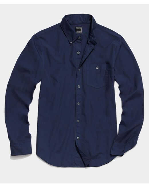 Todd Snyder Blue Slim Fit Favorite Poplin Shirt for men