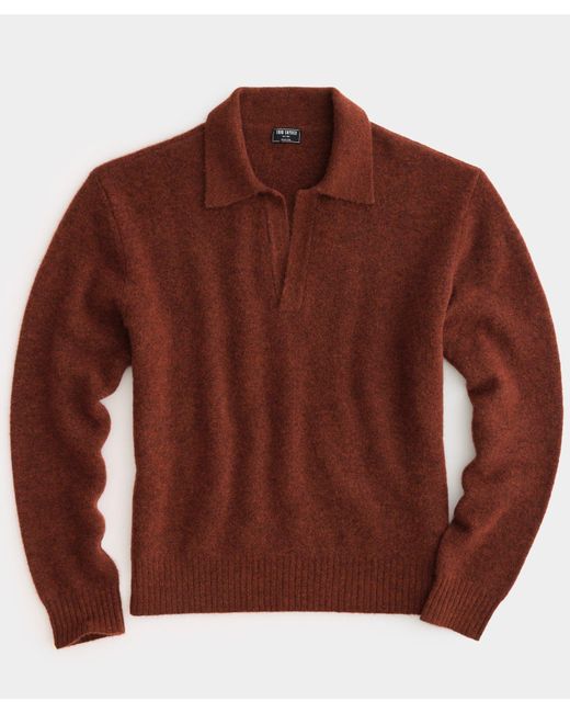 Todd Snyder Brown Alpaca Popover Polo for men