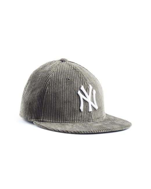 NEW ERA HATS Green Exclusive Corduroy Yankees Cap for men