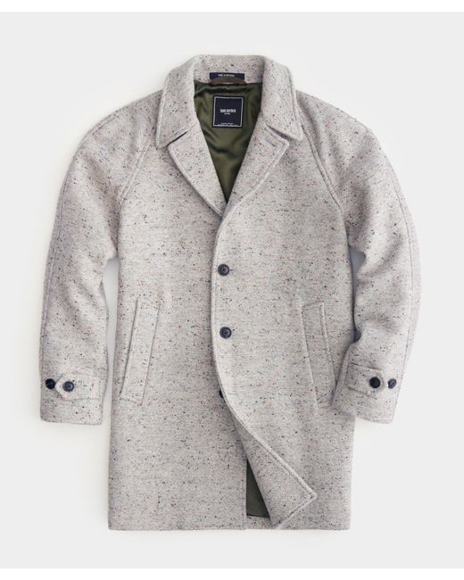 Todd Snyder Gray Italian Donegal Wool Carcoat for men