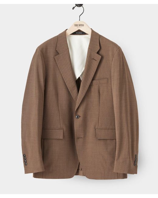 Todd Snyder Brown Pinstripe Sutton Jacket for men