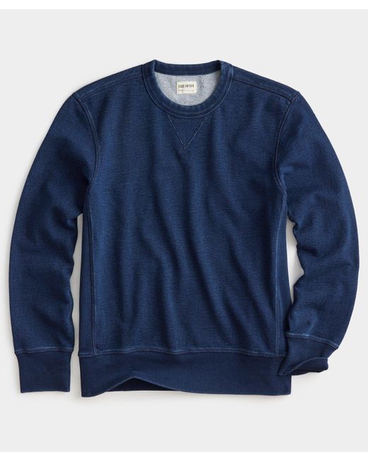 Todd Snyder Blue Indigo Sweatshirt In Rinsed Indigo for men