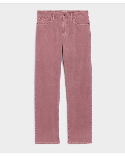 Todd Snyder Pink Straight 5-pocket Corduroy Pant for men
