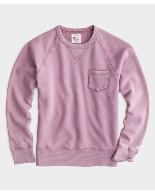 Todd Snyder Pink Sun-faded Midweight Pocket Sweatshirt for men