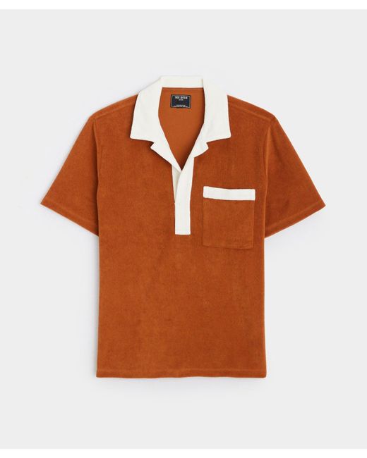 Todd Snyder Brown Terry Pocket Polo for men