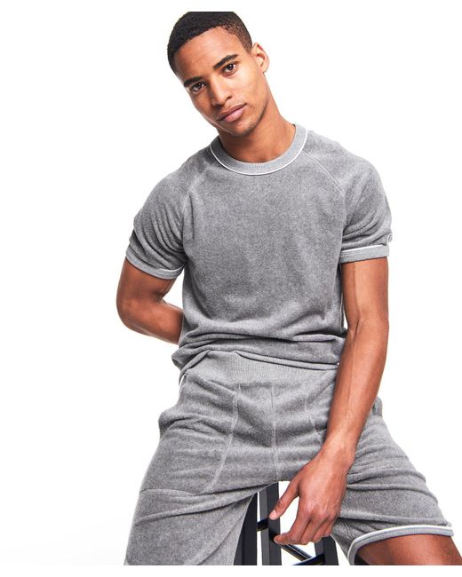 Piped Terry Cloth Sweatshirt 