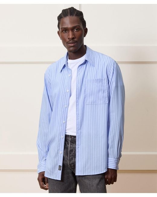 Todd Snyder Blue Rayon Big Shirt for men
