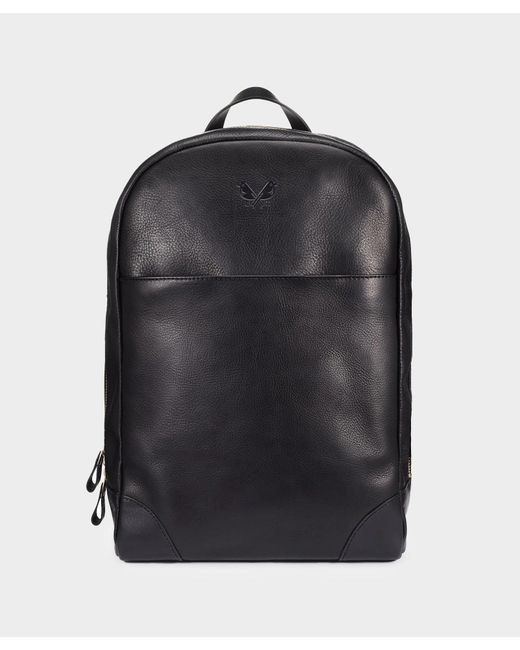 Bennett Winch Black Leather Backpack for men