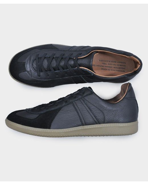 Reproduction Of Found Black German Military Trainers for men