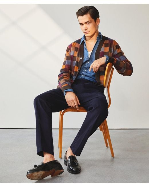 Todd Snyder Italian Brushed Cotton Gurkha Trouser in Blue for Men | Lyst