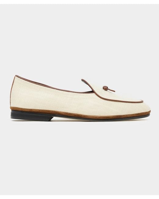 Rubinacci White Todd Snyder X Linen Marphy Loafer for men