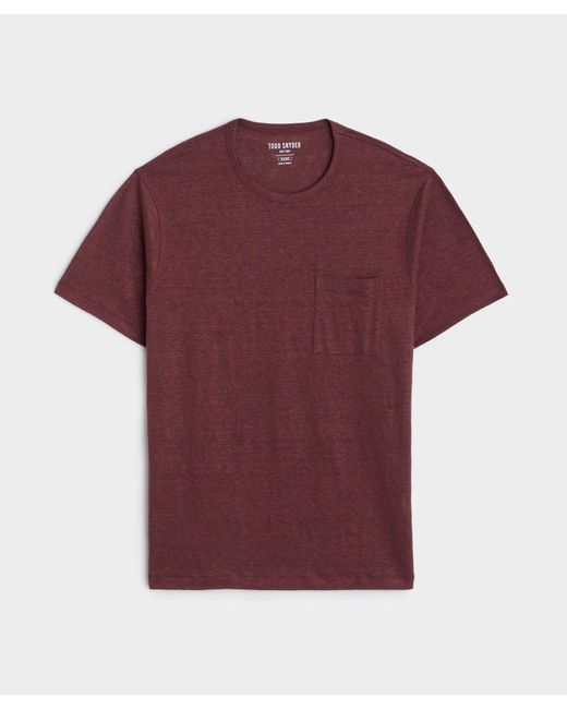 Todd Snyder Red Linen Jersey T-shirt for men