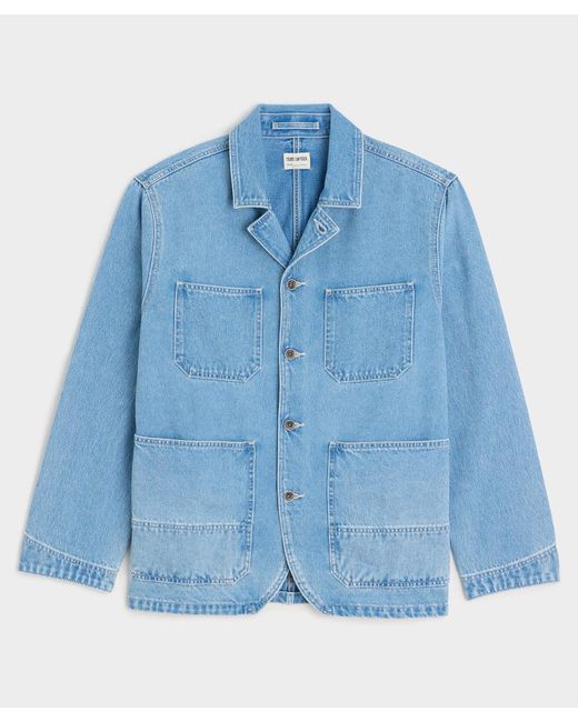 Todd Snyder Blue Denim Engineer Coat for men