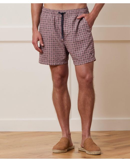 Todd Snyder Purple 5" Montauk Swim Trunk for men