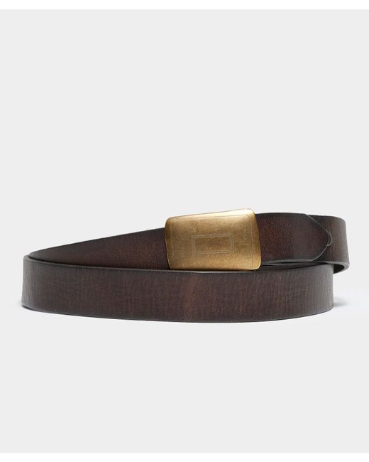 Todd Snyder Brown Vintage Leather Belt for men