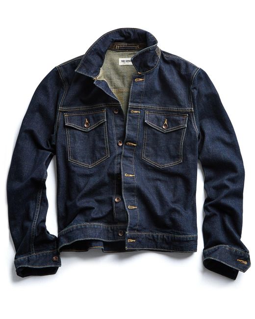 Todd Snyder Blue Japanese Stretch Selvedge Denim Jacket for men