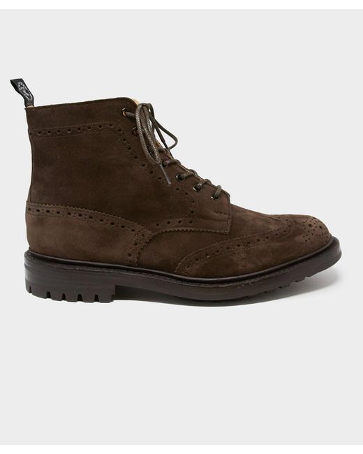 Tricker's + Todd Snyder Stow Boot In Cafe Suede in Brown for Men | Lyst