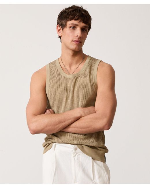 Todd Snyder Natural Luxe Mesh Tank for men