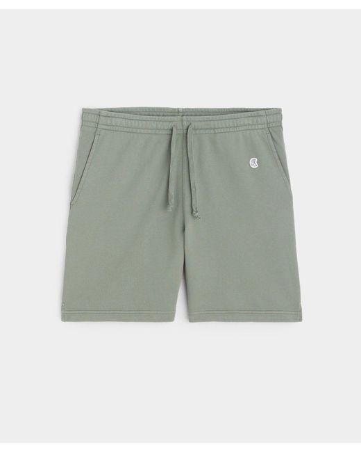 Todd Snyder Green 7" Midweight Warm Up Short for men