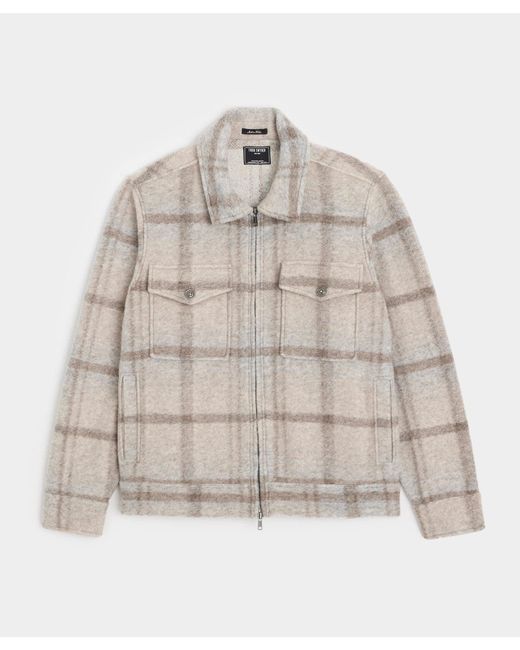 Todd Snyder Natural Brushed Plaid Full-zip Jacket for men