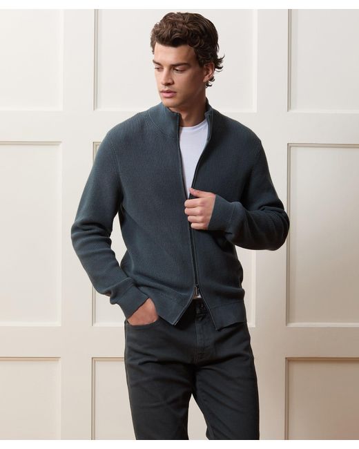 Todd Snyder Beechwood Full-zip Sweater in Blue for Men | Lyst