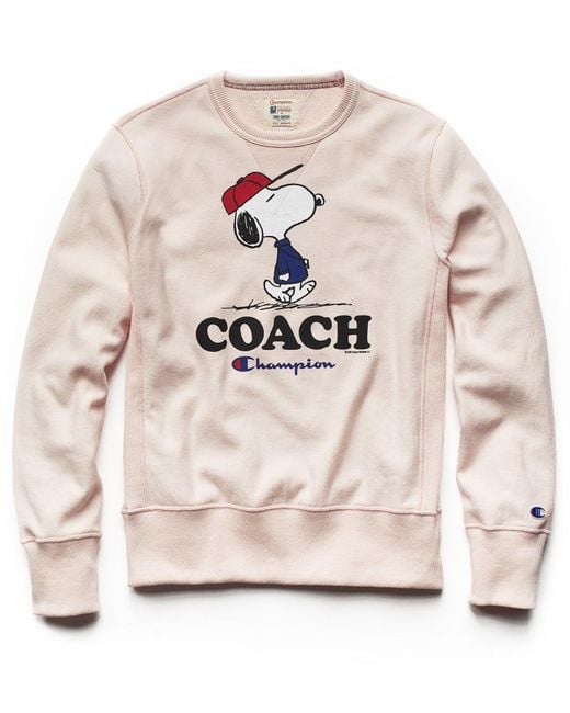Todd Snyder Multicolor Champion X Peanuts Snoopy Coach Sweatshirt In Peony for men