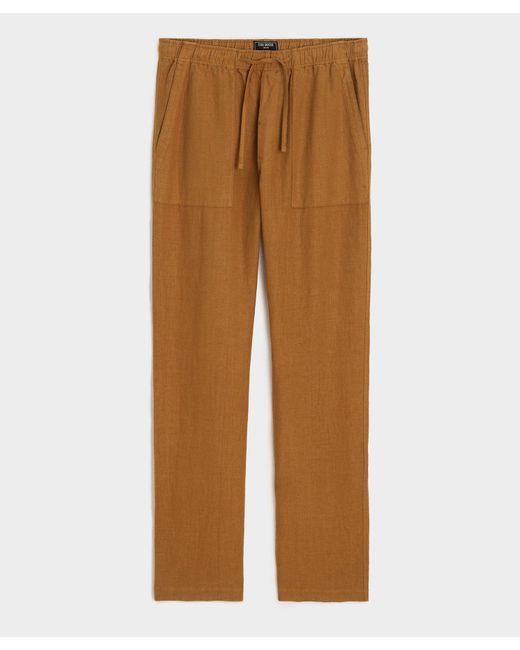 Todd Snyder Natural Straight Fit Linen Beach Pant for men