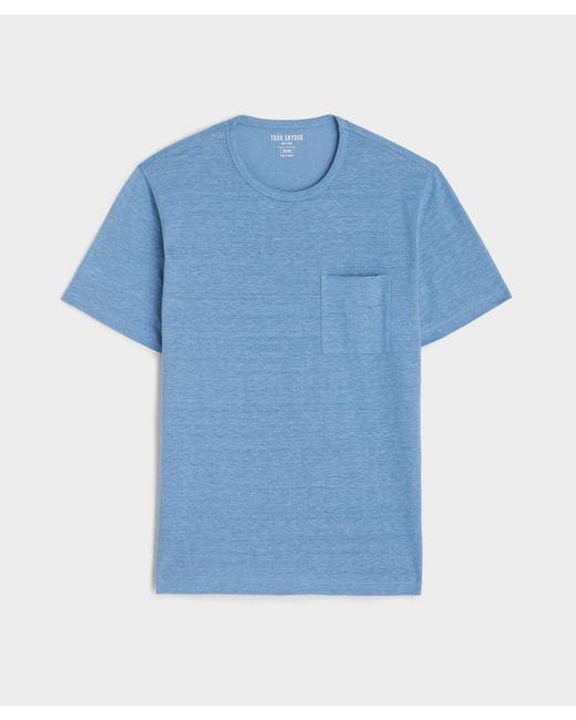 Todd Snyder Blue Linen Jersey T-shirt for men