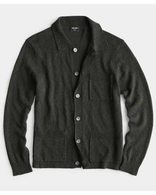 Todd Snyder Black Slub Cotton-linen Pub Jacket for men