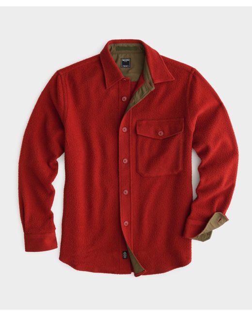Todd Snyder Red Italian Boucle Overshirt for men