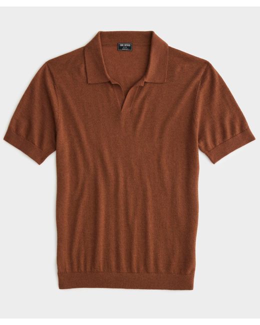 Todd Snyder Brown Lightweight Cashmere Montauk Polo for men