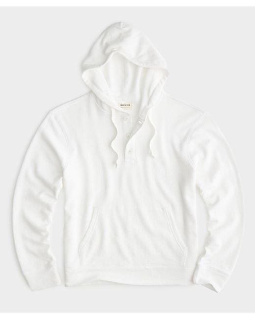 Todd Snyder White Surf Terry Baja Hoodie for men