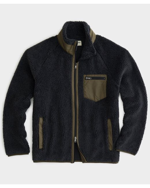 Todd Snyder Black Adirondack Fleece Full-zip Jacket for men