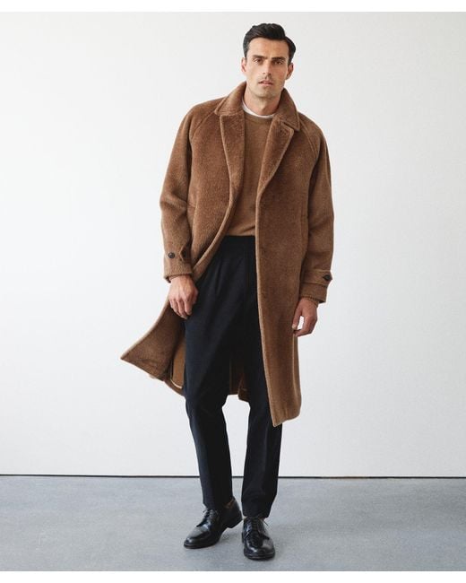Alpaca fur cheap coat mens