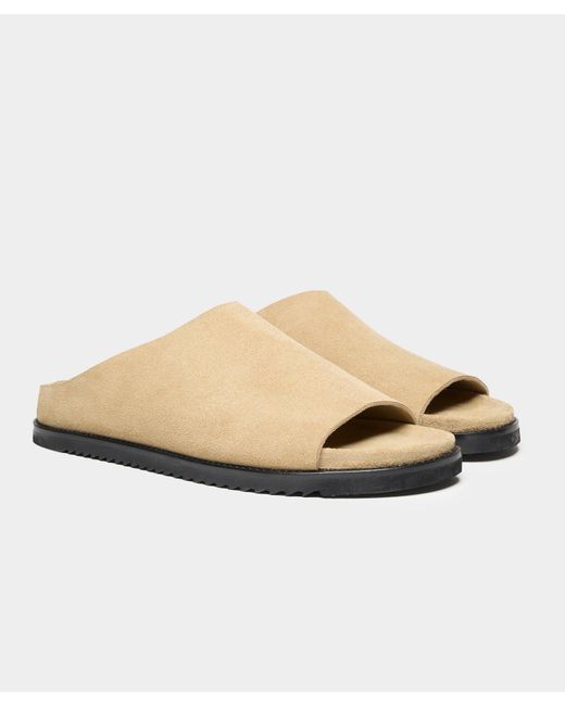 Todd Snyder White Nomad Suede Slide for men