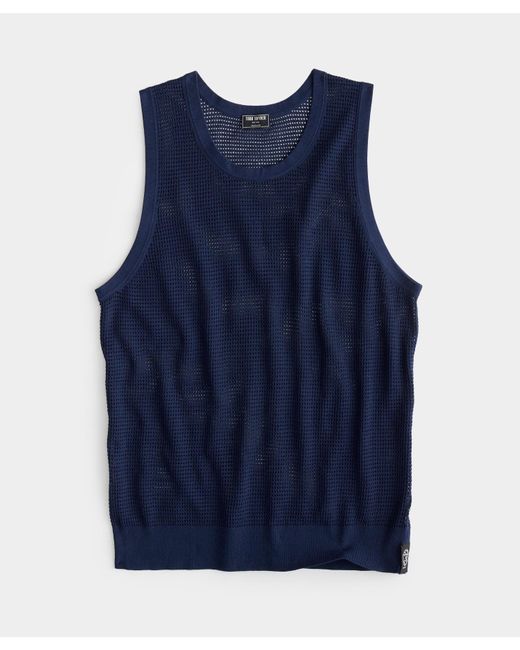 Todd Snyder Blue Luxe Mesh Tank for men
