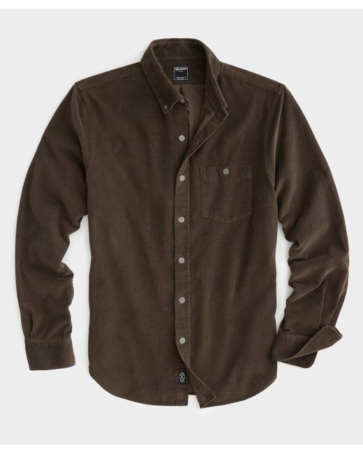 Todd Snyder Brown Fine Corduroy Button-down Shirt for men