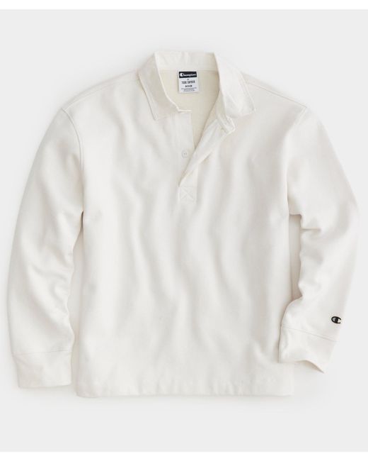 Todd Snyder White Relaxed Fleece Rugby for men