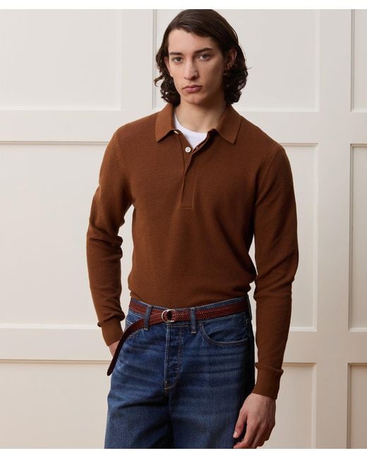 Todd Snyder Vista Sweater Polo in Blue for Men Lyst
